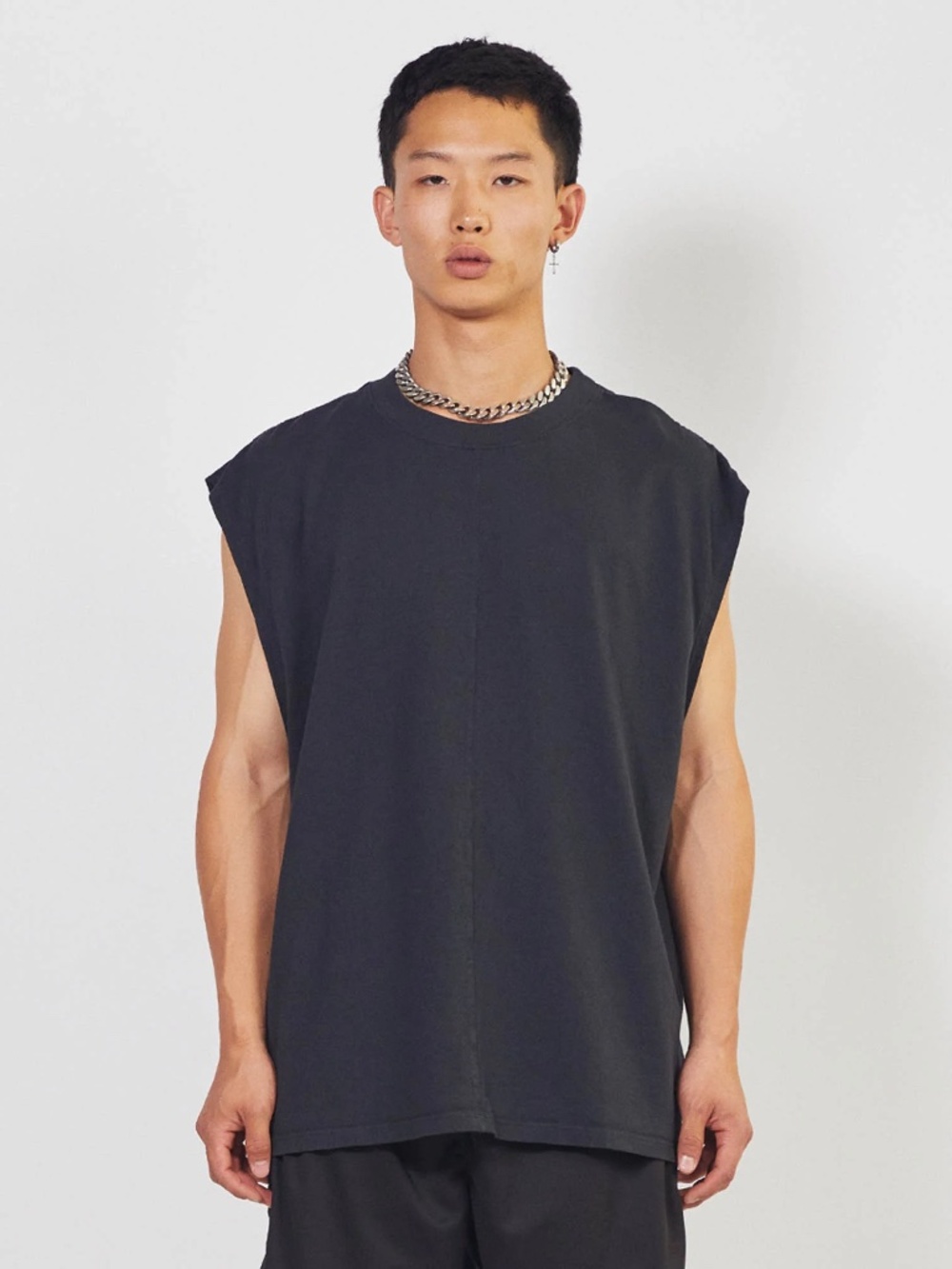 Daniel Patrick Men's Black Crew Neck Muscle Tank
